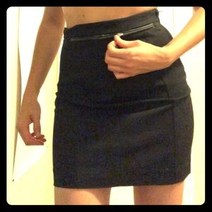 Professional Black Mini Pencil Skirt